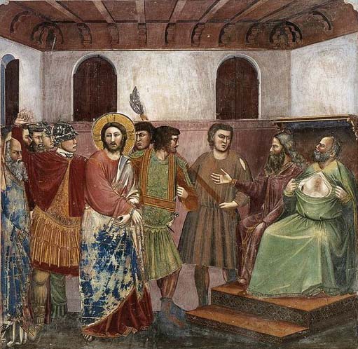GIOTTO di Bondone Christ before Caiaphas